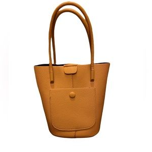 Brown bucket bag crossbody